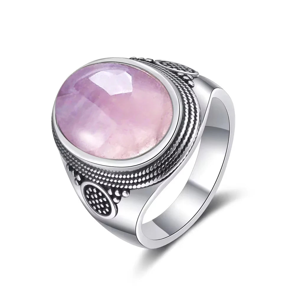 Bague en argent En pierre de lune naturelle