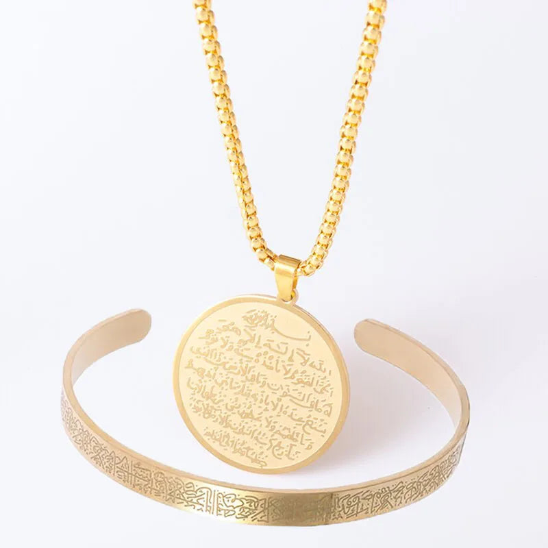 Ensemble de bijoux en acier inoxydable pour hommes et femmes