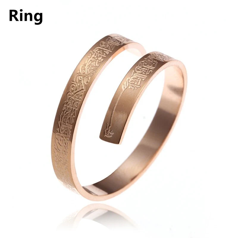 Ensemble de bijoux en acier inoxydable pour hommes et femmes