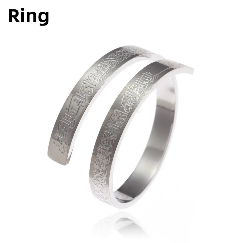 Ensemble de bijoux en acier inoxydable pour hommes et femmes