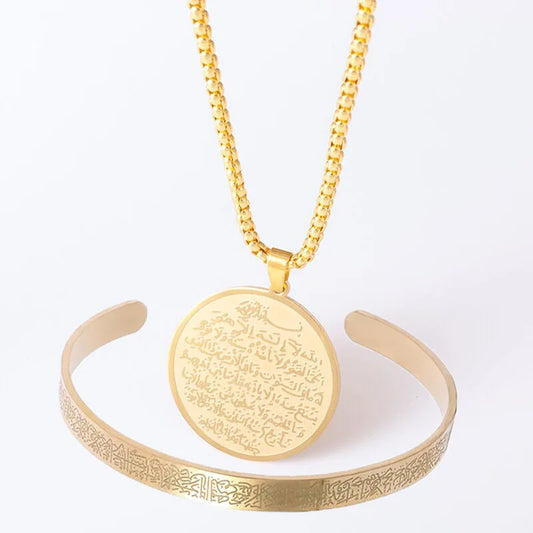 Ensemble de bijoux en acier inoxydable pour hommes et femmes